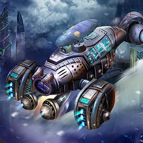 Consalnet Kindertapete 12543VEM Fantasy-Raumfahrt-Fahrzeug Kosmos Universum Reise 104 x 70,5 cm 1 Streifen Vlies Vlies Papier 130 g/m² Kleister im Lieferumfang enthalten, Blau