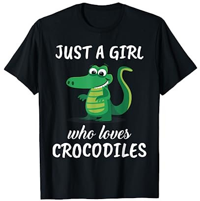 Damen Just A Girl Who Loves Crocodiles Kleidung Krokodil T-Shirt