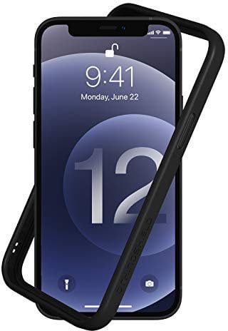 RhinoShield Bumper Case kompatibel mit [iPhone 12 mini] | CrashGuard NX - Stoßdämpfende Schutzhülle im schlanken Design - 3.5 Meter Fallschutz - Schwarz