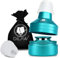 DILAW® Shisha ECO Molassefänger mit Gewinde - Universal aus Aluminium mit Adapter, Vorkühler-Aufsatz passt Universell für alle Shishas, 18er Schliff Einfach auf den Kopfadapter stecken, Türkis