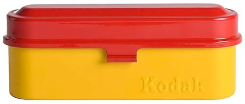 Kodak Film Case Filmkoffer für 5 Rollen à 35 mm Folien–Retro-Stahlkoffer zum Schützen von Filmrollen (Rot)(Folie ist nicht im Lieferumfang enthalten)