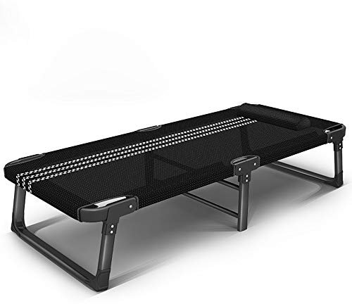 FUFU Deckchairs Zusammenklappbares Campingbett, zusammenklappbares Deluxe Einzelbett für Innen- und Außenbereich - ultraleicht, komfortabel und robustes Design für Erwachsene und Kinder mit einem Gewi