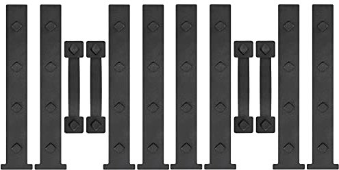 SANKINS Kit de quincaillerie magnétique pour charnières de porte de garage décoratives attrayantes, fausses charnières, poignées décoratives, 1 décoration de porte de chariot, 8 charnières + 4