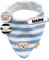 Steiff Baby Halstuch | Nickistoff | Steiff personalisiert Dreieckstuch | Halstuch mit Namen | Fleece | 0-2 Jahre | Klettverschluss | kuschelig warm | Halstuch Baby (Hellblau Nicki)