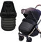 AUPOWER Chancelière universelle pour poussette - Imperméable et coupe-vent - Doublure polaire - Noir