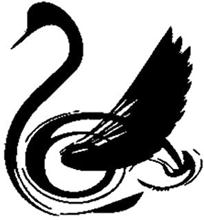 Bhysfenhgttvv 4 stücke Autoaufkleber 14,9 cm * 16 cm Schwan Schöne Vinyl Autoaufkleber Aufkleber Grafisch Schwarz