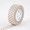 Masking Tape Dekoratives Klebeband mit Punkten - Beige - 1,5 cm x 7 m