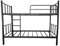 TMM Etagenbett Hochbett Metall Rahmen 200x90cm Jugendbett Doppellbett Kinderbett, Schwarz
