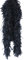 Federboa Schwarz Federdichten,200CM Flauschige Turkey-Federboa zum Basteln, Federboa Boa Kostümzubehör, Feder Schal, Karneval Boa, Federstola Federschal Damen Mädchen Karnevals Kostüm Accessoire