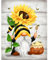 NAIMOER Gnomes Diamond Painting, 5D Zwerge mit Sonnenblumen Diamant Painting Kits Bilder für Erwachsene, Biene Diamant Malerei Thanksgiving Diamond Painting Kinder Bilder Set 30x40cm