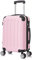 RAYKONG Maleta Cabina ABS 55x40x20cm (40L) - Trolley pequeña Equipaje de Mano - 4 Ruedas Dobles Giratorias 360ª - RosaClaro