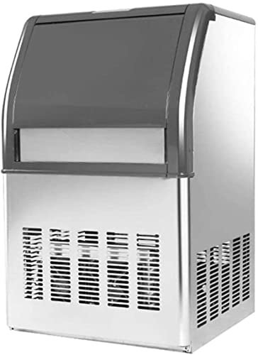 Máquina de hielo de 176 libras/24 horas con capacidad de almacenamiento de 44 libras, máquina de hielo de 55 cubitos de hielo por plato, máquina de fabricación de hielo Industrial, limpieza automáti