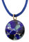 Murano Passion Pendentif en Verre de Murano, Pendentif en Verre Fait Main, Pendentif Millefiori, Feuille d'or, Bijoux en Verre de Murano, Verre de Venise, 2 cm (Viola SML MGPV1)