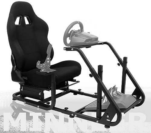 Minneer Racing Simulator Cockpit für Logitech G29/G920/G923 Thrustmaster T80/T150/T248/T300Base/T300RS GT/TSPCTSXW/Racer Cock/TXRW Base/TXRacingWheelF458 ohne Racing Lenkrad, Schalthebel und Pedale