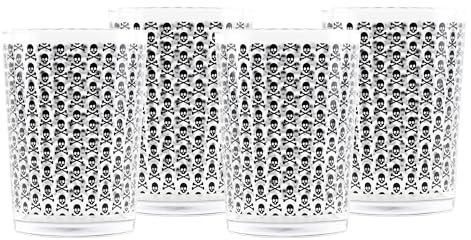 Set de 4 vasos de sidra con calaveras Scalpers Home
