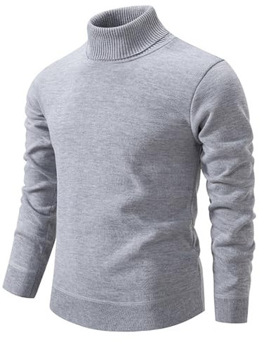 HANXIULIN Strickjacke Männer Herren Herbst Casual Langarm Pullover Rundhals Unterlage Strickpullover Strickset (Grey, XXXL)