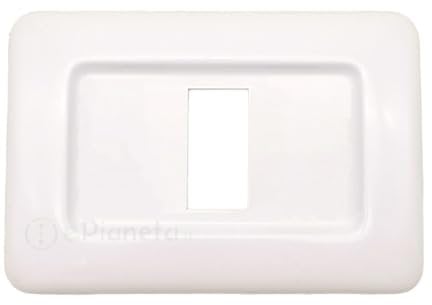 Placche prese interruttori frutti elettrici supporti compatibili con bticino Magic (Placca bianca 1 posto x 2pz)
