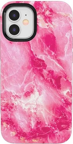 Casely iPhone 12/12 Pro Case | Pretty in Pink | Hot Pink Marble | Bold Protective Design
