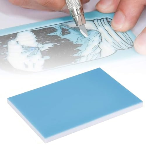 LEEQ Gummi-Schnitzblock - Stempel Schnitzblöcke, weiches einfaches schnitzen schnitzen Block Drucken Schnitzblock für die DIY Stempel, für Anfänger/Fachmann(15 * 10cm)