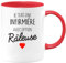 quotedazur - Mug Cadeau Infirmière - Je Suis Une Infirmière Avec Option Râleuse - Tasse Cadeau Infirmière Femme - Rouge/Céramique