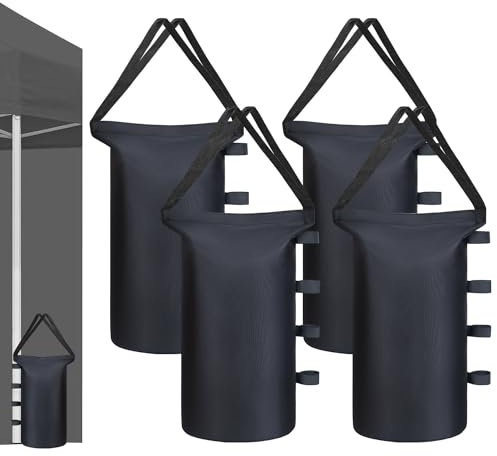 Inntop Juego de 4 bolsas de arena para tienda de campaña de 200 libras, resistentes 1680D para toldo al aire libre, refugio solar emergente, cenadores, sombrilla (200 libras)