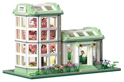 barweer Klemmbausteine Haus Sunshine Botanical Garden Häuser Bausteine,City House Architecture Modell Bausatz, Stadthaus Gebäude Modular Building Set für Erwachsene und Kind (827 Teile)