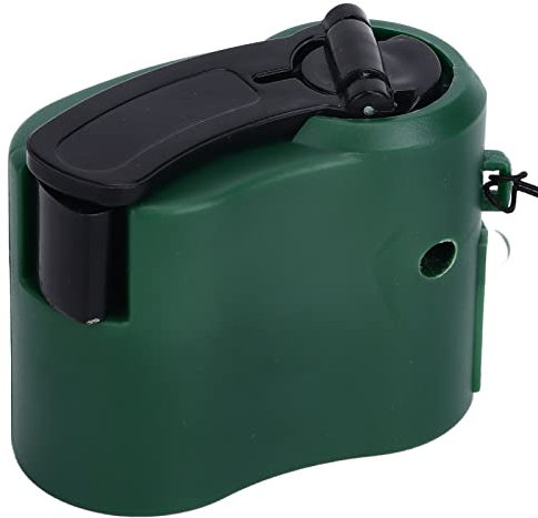 USB-Handkurbel-Handy-Ladegerät, Tragbarer Notstromgenerator mit LED-Licht für Outdoor-Wanderungen (Green)