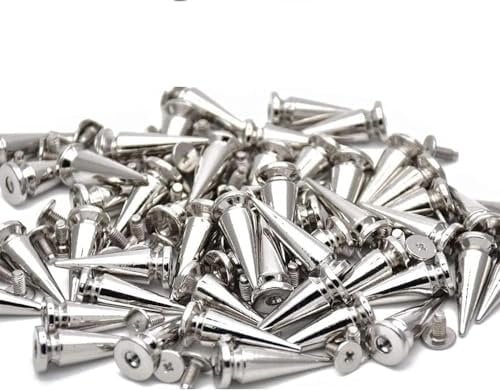 EVAYangSG 40pcs Spikes Studs,Metal Cone Spikes Rivet,Studs for Clothing,Punk Rivets for DIY Leather Craft Bag,Shoe,Leather Clothes,Necklace Decoration