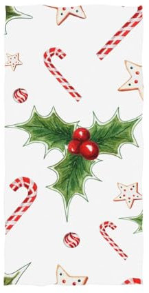 YOUJUNER Strandtuch Zuckerstange Stechpalmenblatt Beere Groß Badetuch Badetücher Handtücher Reisehandtuch Strandtücher Saunatücher Towel