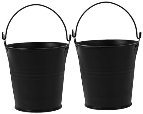 CANIGHT 2pezzi Secchi Per Grasso Da Barbecue Metallo Contenitore Per Olio Con Design Antigoccia Accessorio Per Grigliate All Aperto