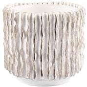 RestBerry Senja Premium Übertopf - Handgefertigtes Pflanzgefäß in Muschel-Optik | Wasserdicht, Kratzgeschützt & Einzigartig | Ideal für Zimmerpflanzen | Inklusive Filzgleiter | 17 cm