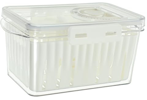 WATIIFUFU Kühlschrank-organizer-behälter Einfach Zu Bedienen Küchenbedarf Frischhalteboxen Entwässerung