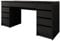 Mirjan24 Schreibtisch Ada Bis, 9 Schubladen Schülerschreibtisch Computertisch B:H:T 154x76x55cm, Kinderschreibtisch Arbeitstisch PC-Tisch Jugendzimmer Kinderzimmer (Schwarz)