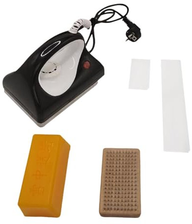 Ronyme Ski- und Snowboard-Tuning-Set, Nylonbürste, Ski- und Snowboard-Wachseisen, Werkzeuge, tragbar, einfach zu bedienendes Ski-Wartungsset, EU-Stecker, Gelb