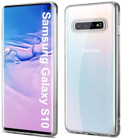 EPAUTO für Samsung Galaxy S10 Hülle Transparent Vergilbungsfrei, Ultradünne TPU Schutzhülle Samsung S10 Case, Kratzfestigkeit Stoßfeste Haltbarkeit Handyhülle Samsung S10 Hülle, Diamond Series