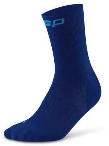 CEP - Kurze Laufsocken mit Kompression für Damen, Core 5.0 Mid Cut, Größe IV/L / 40-43, dunkelblau