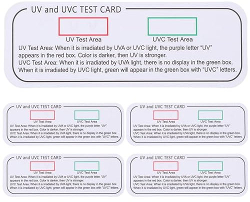 CLISPEED 5 Stück UV Test Wiederverwendbare Indikatoren Anzeige LED Karten Kartenhüllen Sensorlichter Sonnenschutz Lichtstreifentester Checker Ray Uva Teststreifenindikator UV