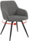 WOLTU drehbarer Esszimmerstuhl, Samt gepolsterter ergonomischer Küchenstuhl mit Metallbeinen, Esszimmerstuhl mit Rücken- und Armlehnen, für Küche, Wohnzimmer, Balkon, Dunkelgrau, EZS85dgr-1