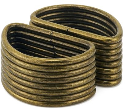 QIUTIMIY 50 Stück D-förmige Metallschnallen für Geldbörsen, Hardware, Nähzubehör, Basteln,Bronze,25mm