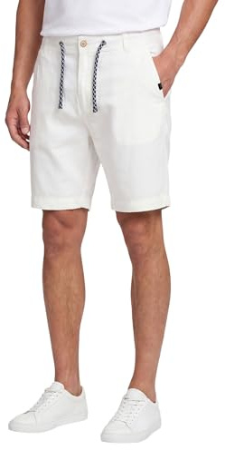 Indicode Herren Shorts (S-5XL) – Leichte Sommerhose aus Leinen-Baumwoll-Mix, Atmungsaktiv, Tunnelzug, 4 Taschen, Bequeme Freizeithose, Kurze Hose Herren – B794