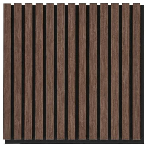 2 panneaux acoustiques placage noyer aspect noyer 52 x 52 x 2,2 mm