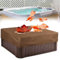Cubierta Cuadrada para Jacuzzi,Impermeable a Prueba De Sol y Polvo para Muebles De Jardín y Patio para Exteriores Interiores Baños Termales,Spas y Piscinas(Size:210D: 210 * 210 * 30cm,Color:Coffee)