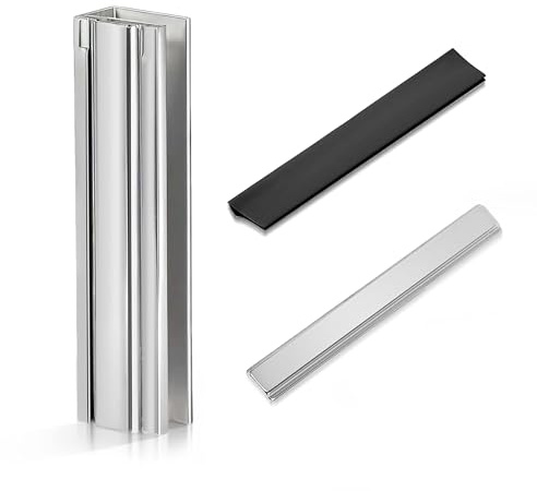 3 Shower Door Magnet Latch Replacement (with Metal Strike and Magnet),for 1/8“, 5/32”, 3/16“, and 1/4” Thick Swing Glass Shower Doors Handles