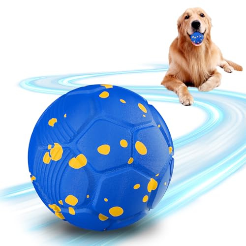 Supore Interaktives Hundespielzeug Große Hunde Ball Spielzeug, Automatisch Bewegliches Hundespielzeug Ball, Intelligentes Interaktiver Dog Toys für Große und Mittelgroße, USB Wiederaufladba, Blau
