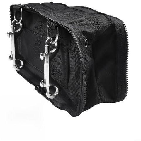 Scuba Diving for BCD Pouch, Sidemount Dive for Bag with Snap Hook and D-Rings, Nylon Underwater Equipment Side Mount Storage Pocket for BCD Accessory Gear