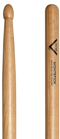 Vater Drumsticks VHNSW - Nightstick 2S American Hickory Serie - Ovale Holzspitze