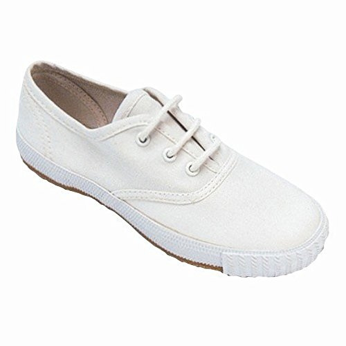 Mirak 204/ASG14 Lace-Up Plimsolls / Mens Trainers / Lace Plimsolls (8 UK) (White)