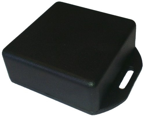 Hammond 1551RFLBK Black ABS Plastic Flanged Lid Project Box, 50mm x 50mm