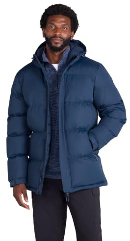 Mountain Warehouse Snow Herren Winterjacke | Wasserabweisender, verstellbarer Wintermantel mit fleecegefütterter Kapuze, warm bis −40 °C getestet, ideal für Spaziergänge