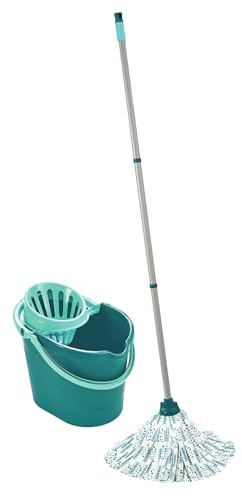 Leifheit Classic Mop and Bucket Set, Green, White